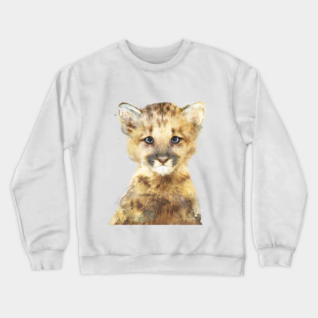 Little Mountain Lion Crewneck Sweatshirt by Amy Hamilton